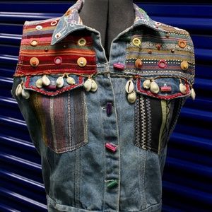 Joujou Denim Decorated Vest